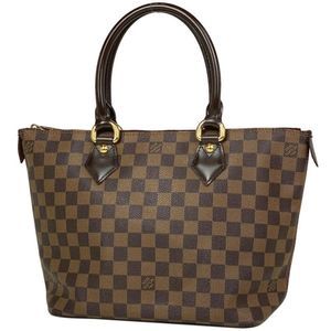 Louis Vuitton Saleya PM Shoulder Bag Damier Ebene Brown